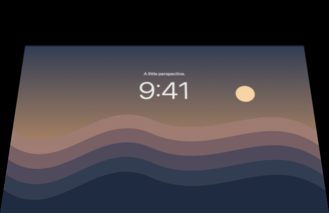 BendMe rendered fold effect using built-in landscape artwork